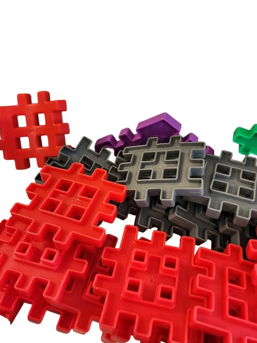 Retired Little Tikes Waffle Blocks Steam Train 81 Pieces NOT COMPLETE